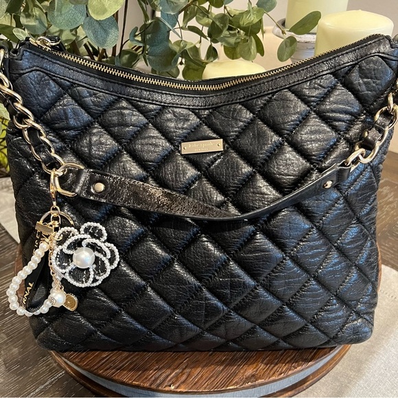 Kate Spade Maryanne Quilted Bag - Black Leather with Chain Details - Picture 1 of 11